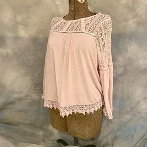 Knox Rose Long Sleeve Top with Lace